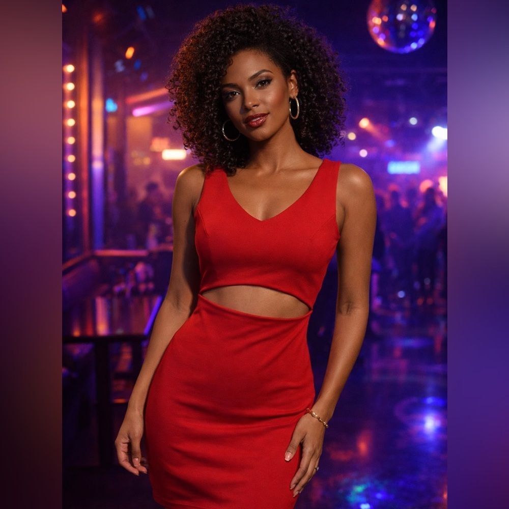 Bik Bok Sleeveless Dress with Cut Out/XSmall